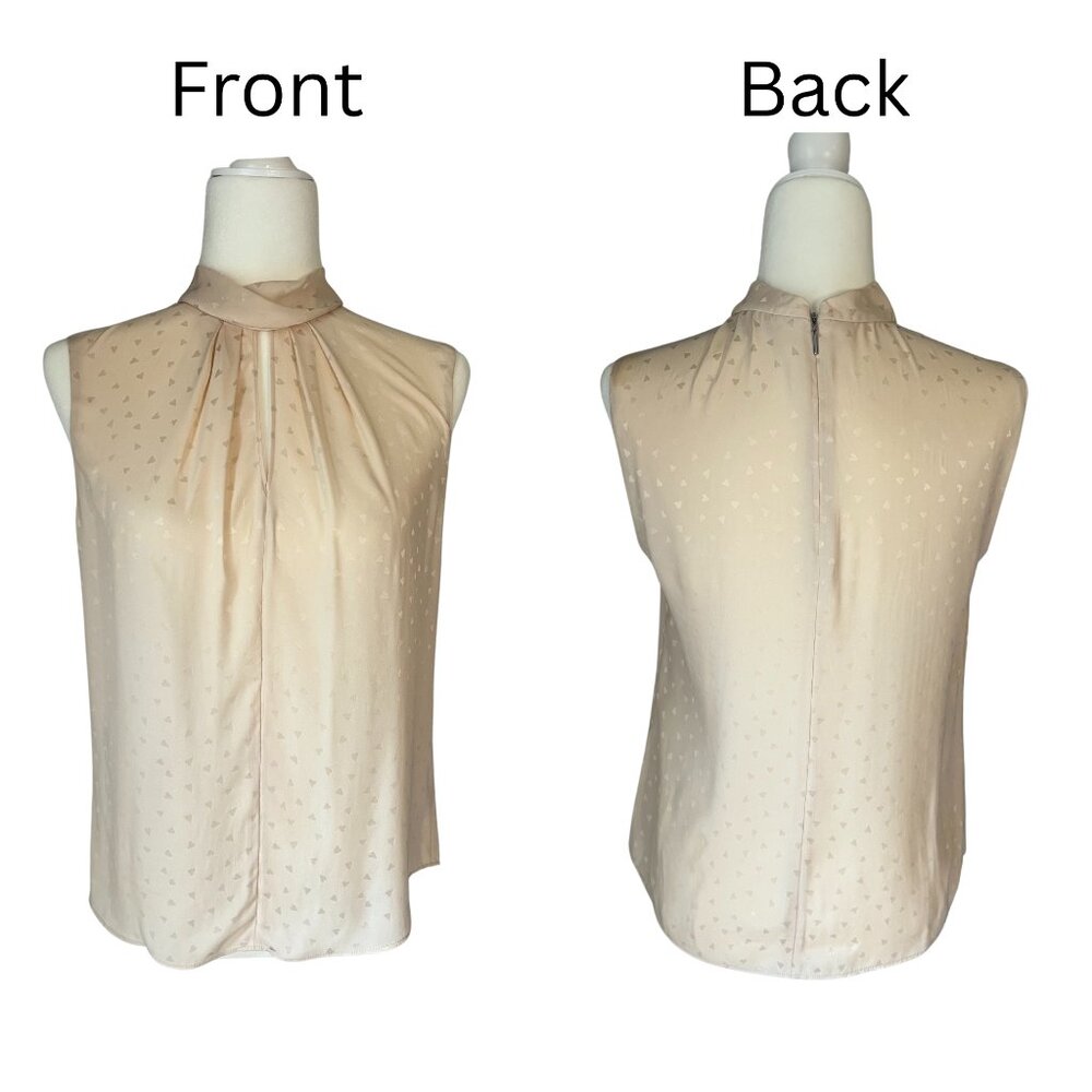 Rebecca Taylor Silk Heart Blouse Parfait Pink NWT Small - Picture 3 of 6